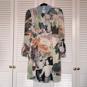 Carven abstract art silk dress